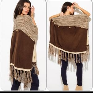 Fringed Boho Poncho